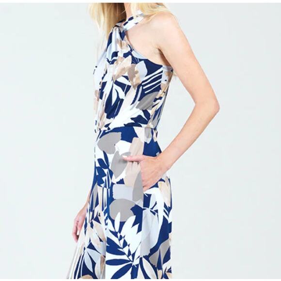 NWT Clara Sun Woo Grecian Halter Pocket Jumpsuit size X-Large - Picture 10 of 10